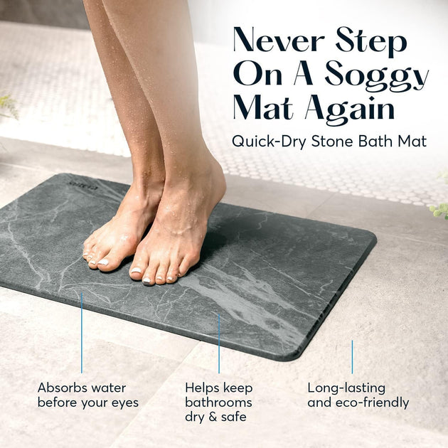 Stone Bath Mat - Slate – Sutera