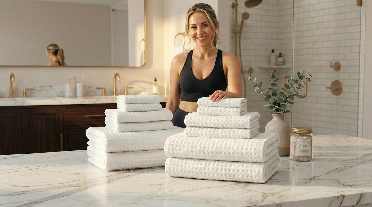 Silverthread Bath Towel Bundle - 4 bath towels and 4 hand towels
