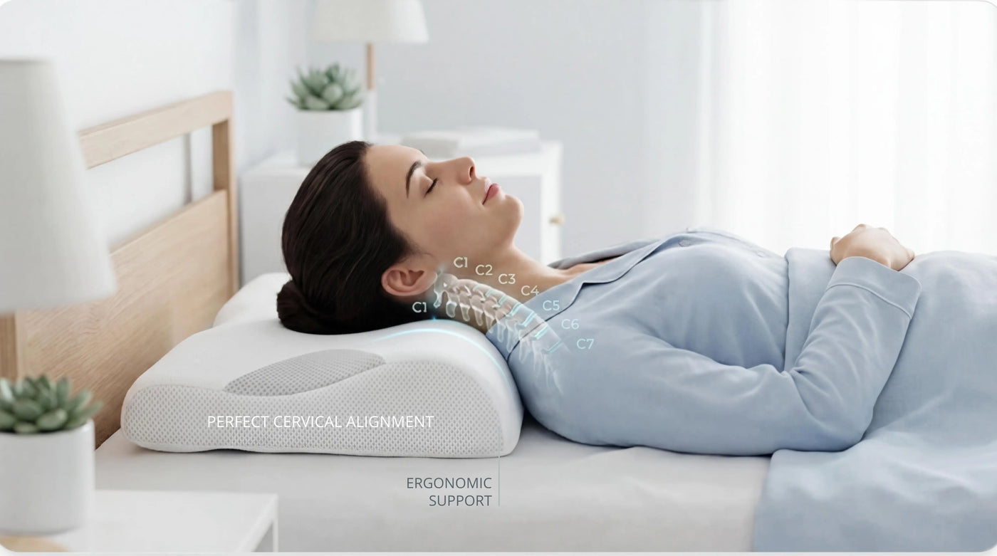 Neck alignment and support diagram