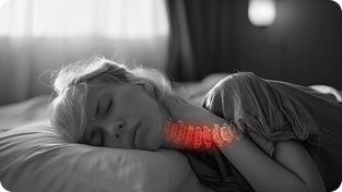 Neck strain during sleep