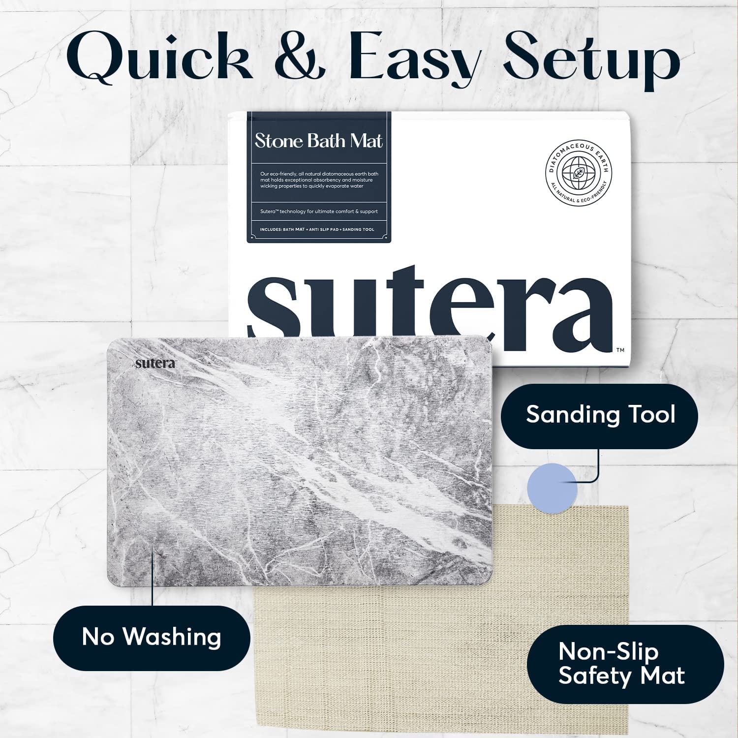 Sutera Stone Bath Mat, pack of popular 2