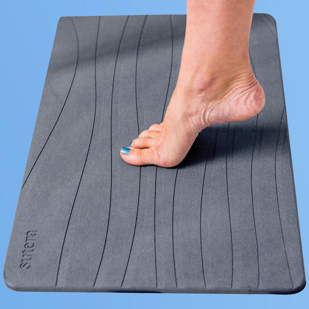 Sutera - Slide Guard Bath Mat, Non Slip, 23.6 x 17.5 inch, Rubber Bathtub Mat for Wet Areas, Drains Odor Anti Slim Shower Floor Mat