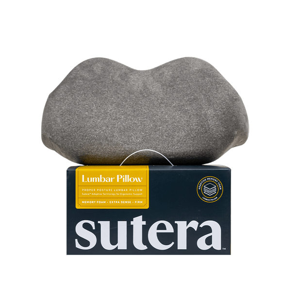  SUTERA Proper Posture Seat Cushion for Office Chair or Car Seat,  Superior Memory Foam for Support and Back Pain Relief, Rubber Grips  Underneath to Prevent Shifting (17.7x16x4.3 inches) : Office