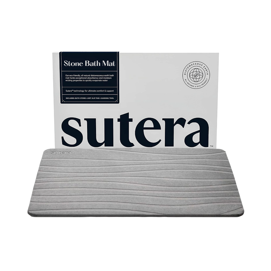 Sutera Stone Bath Mat - Charcoal