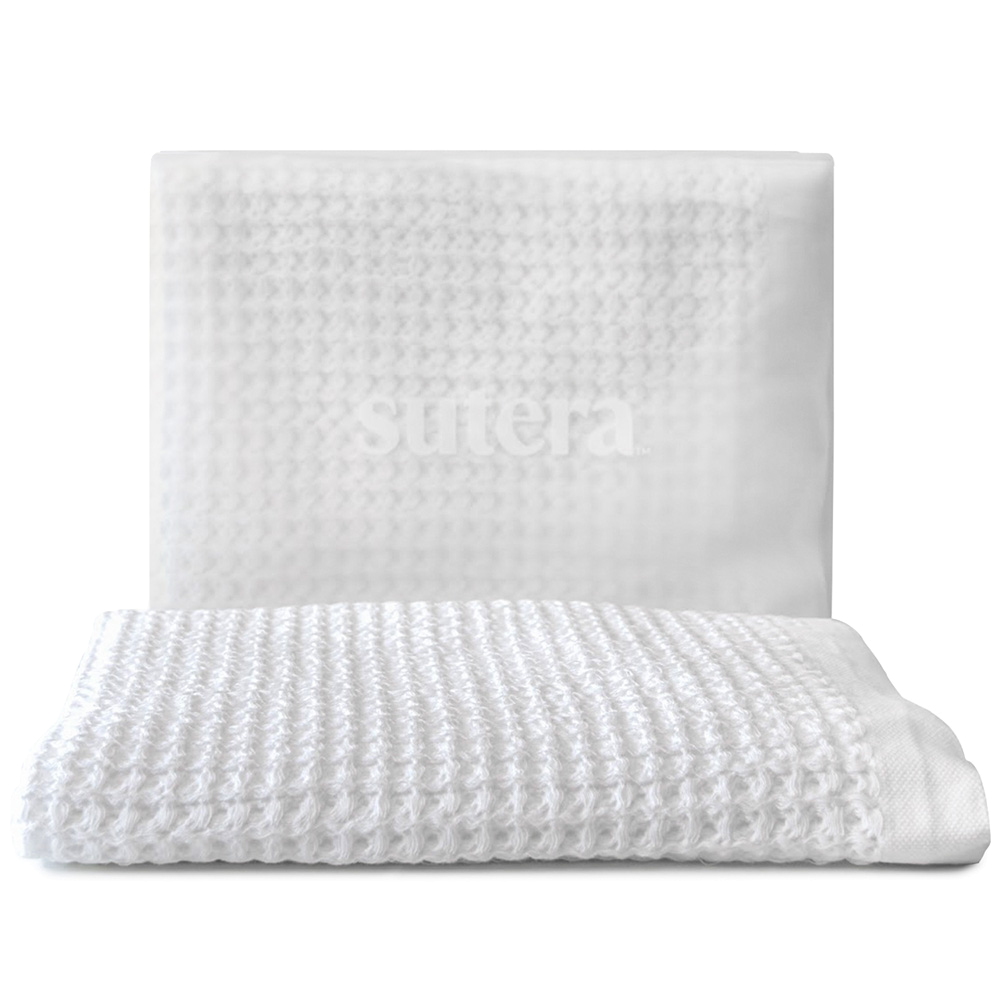 White Sutera Silverthread Towel